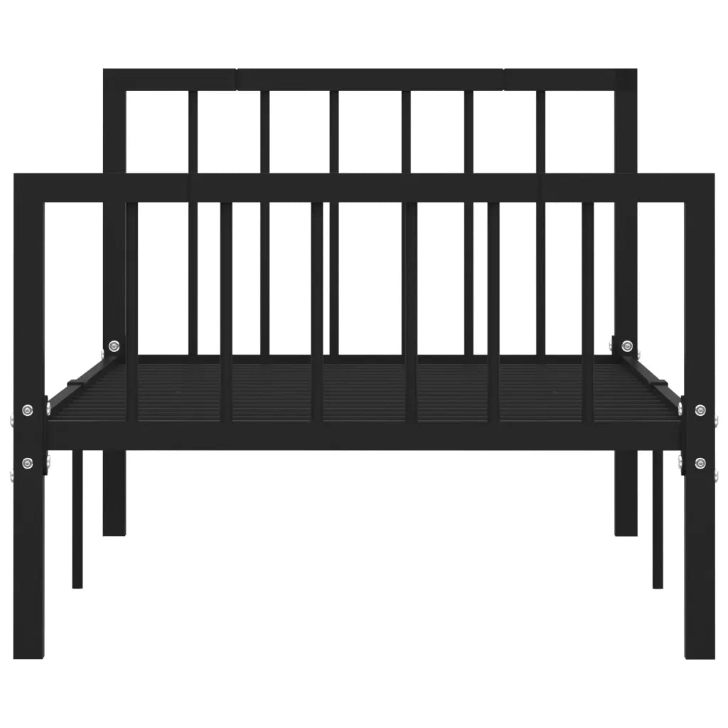 Giroletto-Struttura Letto Nero in Metallo 100x200 cm 934217