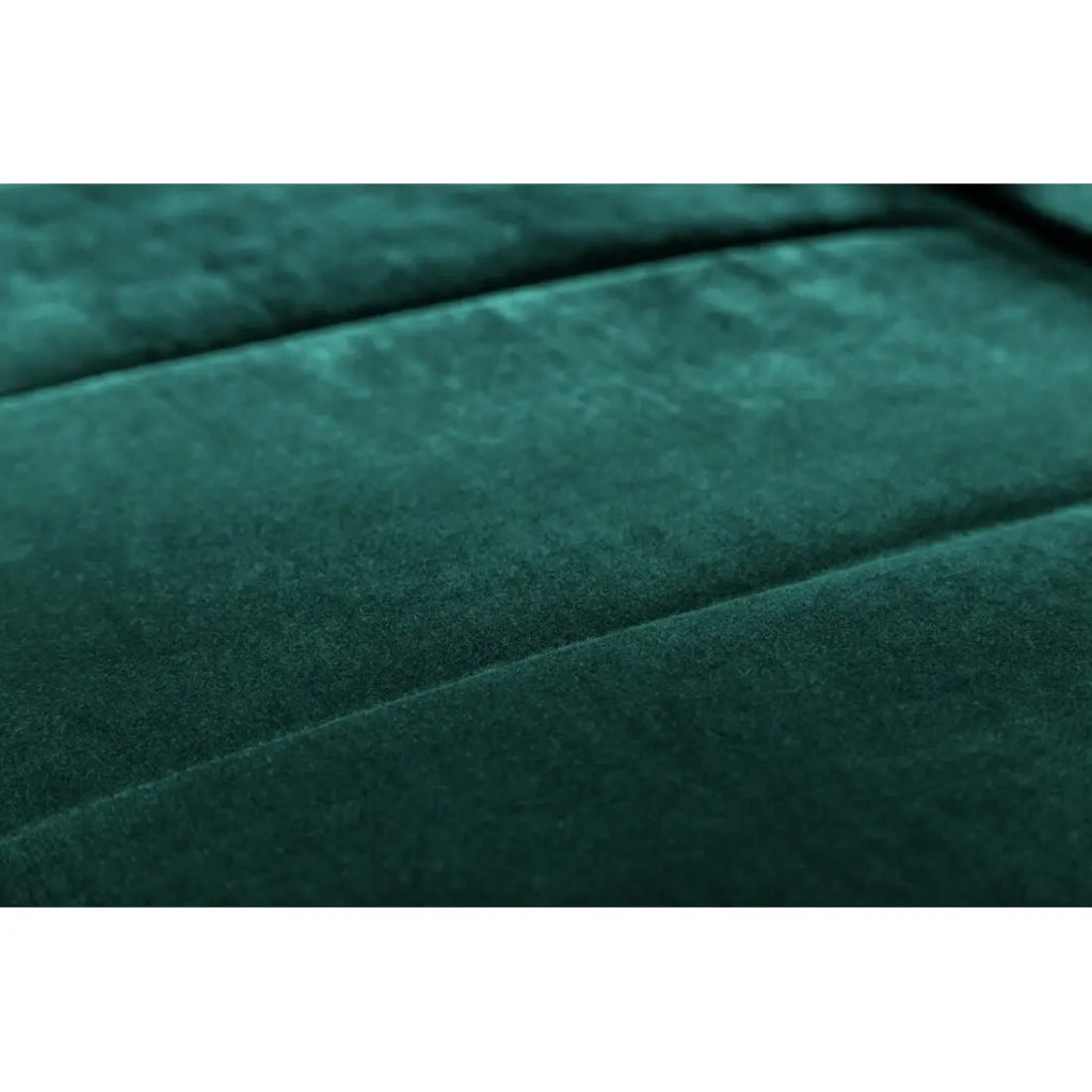 Divano dritto DANNA verde smeraldo – Divano scandinavo convertibile in velluto