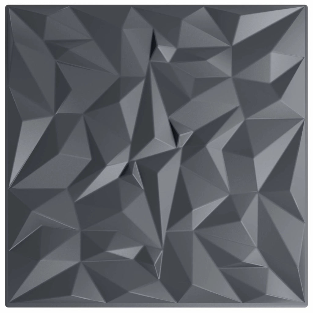 Pannelli da parete 12 pcs Grigio ametista 50 x 50 cm