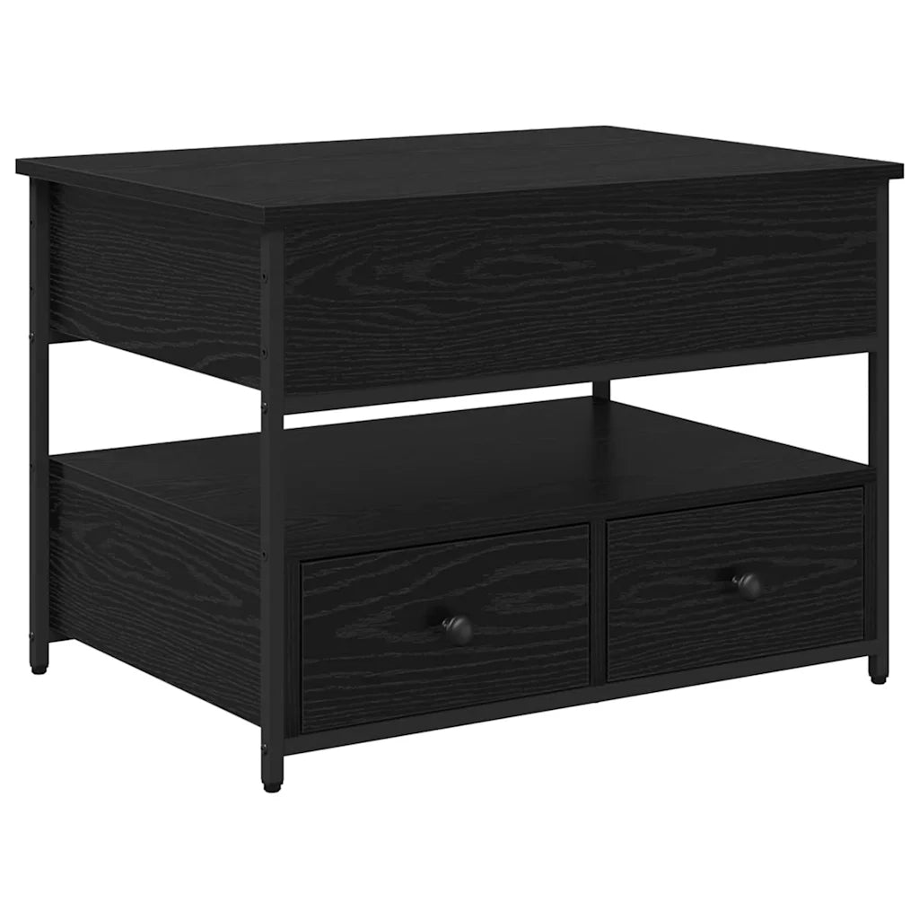 Tavolino da salotto con cassetto Rovere Nero 70 x 50 x 54.5 cm 883050