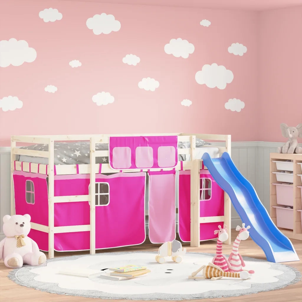 Tende per Letto a Soppalco Rosa in Poliestere 835915