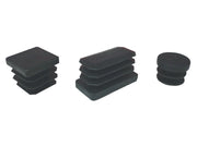100pz puntali alettati rettangolare plastica nera mm.20x40 cod:ferx.26873