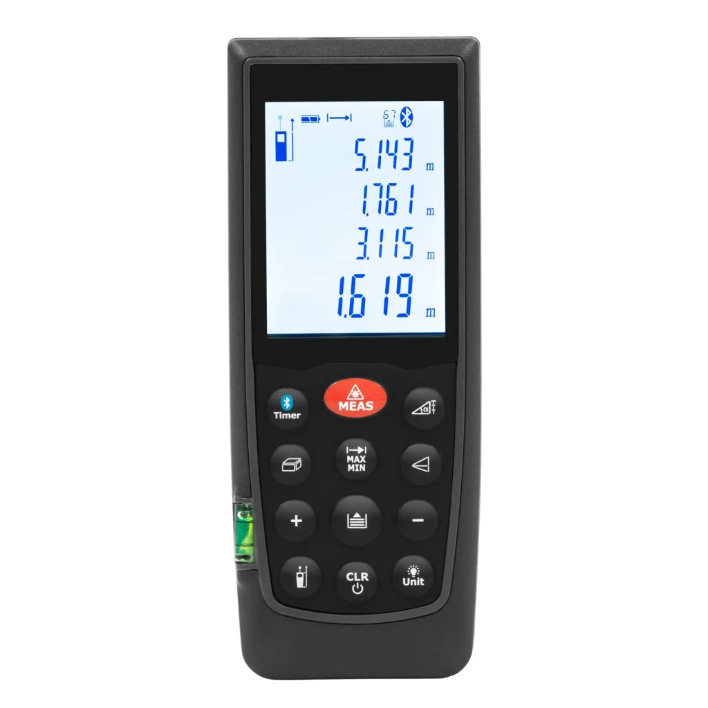 Telemetro laser fino a 70 m precisione 1,5 mm Bluetooth IP54 livella a bolla ABS nero 14_0010183