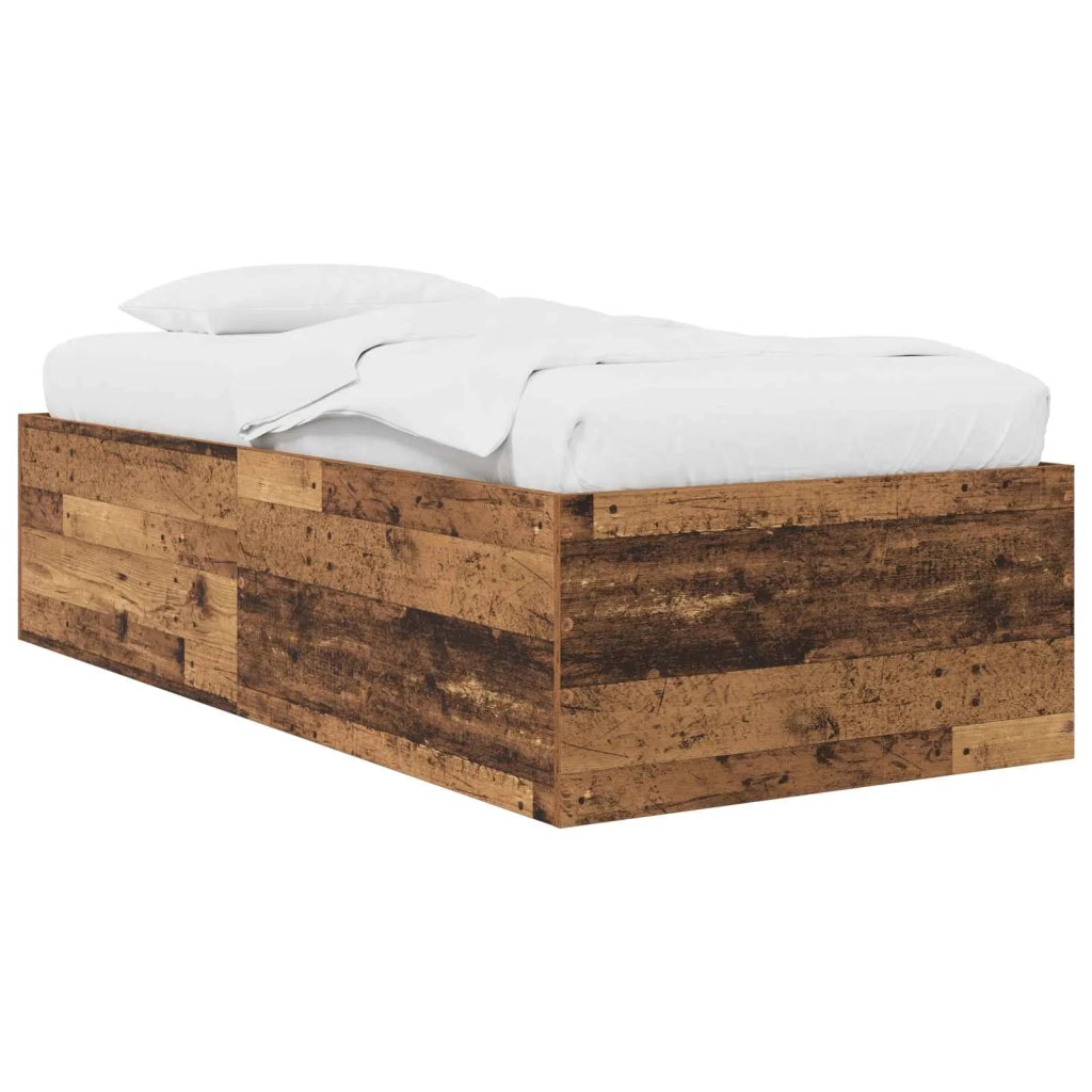 Struttura letto a pavimento Legno antico 80 x 200 cm 3429536