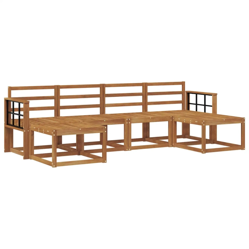 Set di divani da esterno 6 pcs Naturale Legno multistrato