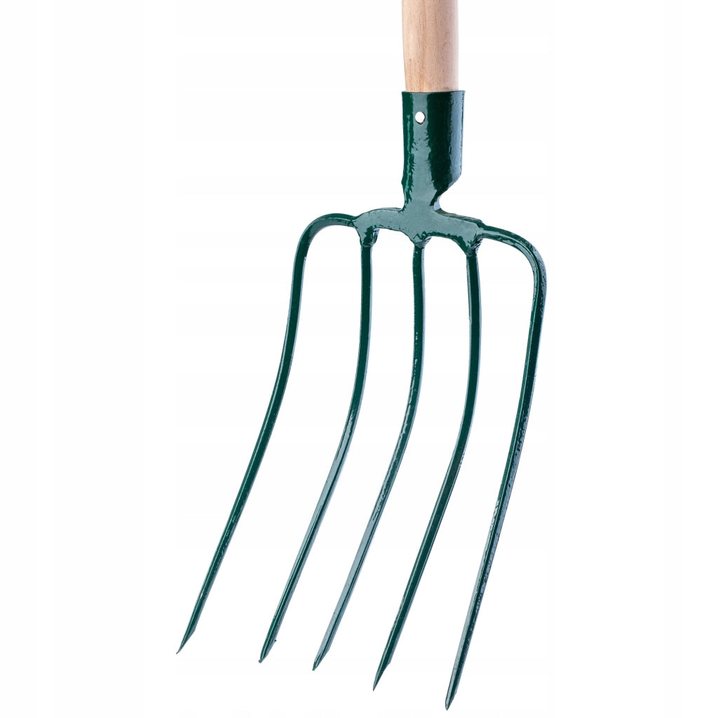 Forca KADAX per letame, fieno, paglia, giardino, 5 denti, in metallo, 132 cm
