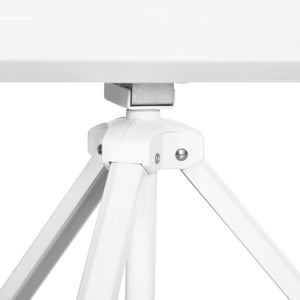 Telo per Proiettore Pieghevole da 100" con Treppiede Regolabile 235,8x8x136 cm in Plastica e Metallo Bianco