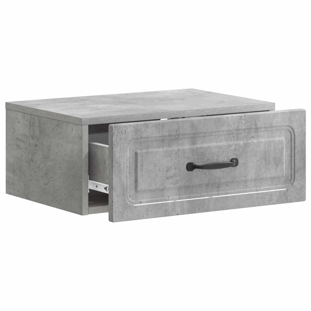 Mobiletto da notte a muro Grigio Cemento 49 x 34,5 x 20 cm 899301