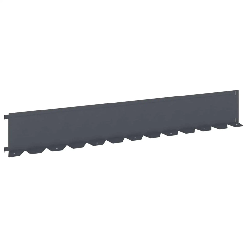 Bordura per Prato 10 pcs 102 x 15 x 4 cm Acciaio Antracite 8008769