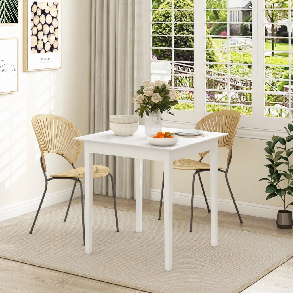 Tavolo da pranzo quadrato ¨C zephmum ¨C 75x75x76, bianco