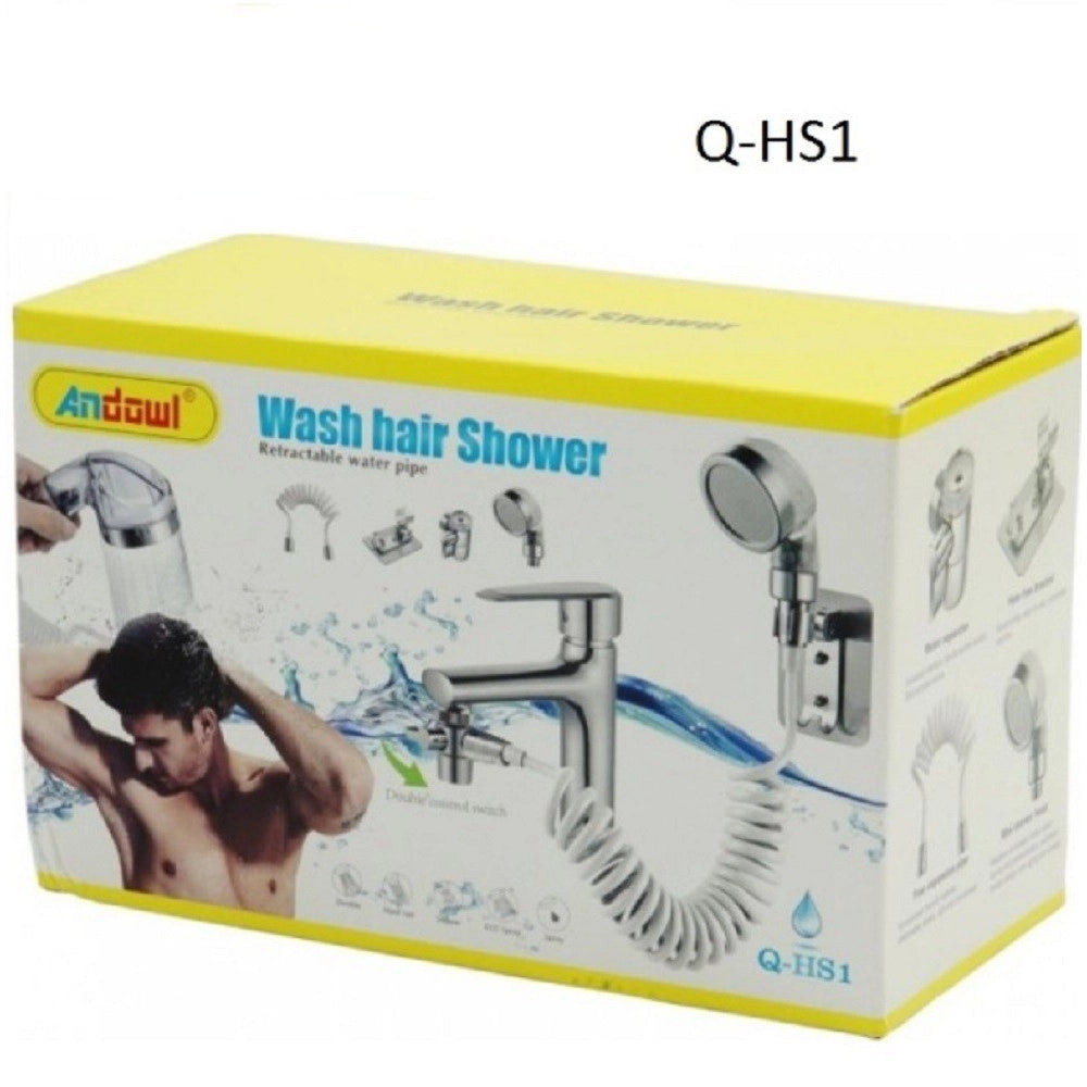 Trade Shop - Soffione Telefono Doccia Per Rubinetto Bagno Cucina Con Spirale Elastica Q-hs1 -