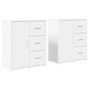 Credenze 2 pz | Madia | Buffet da pranzo | Armadio da pranzo Bianche 60x31x70 cm in Legno Multistrato