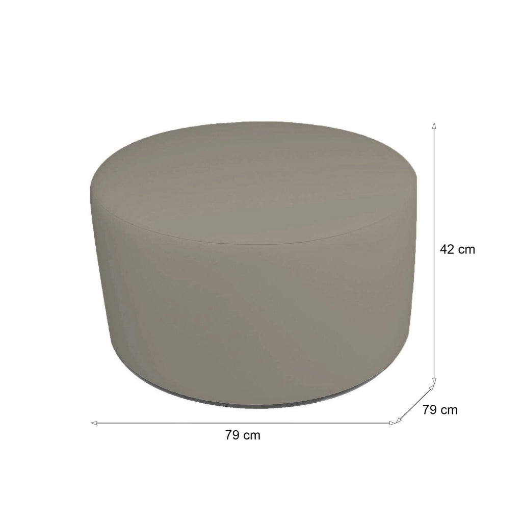 Pouf Anacapri, Poltrona multiuso, Poltroncina sacco, Pouf poggiapiedi, Made in Italy, 79x79 h42 cm, Tortora