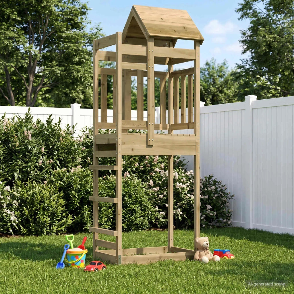 Torre da Gioco Marrone Legno Massello Impregnato 3417201