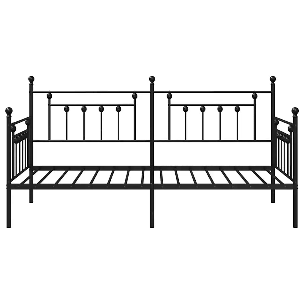 Struttura per letto di giorno Nero 107 x 203 cm Acciaio 42002662