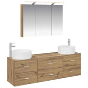 Set di mobili per il bagno 4 pcs Rovere Artigianale 3407062