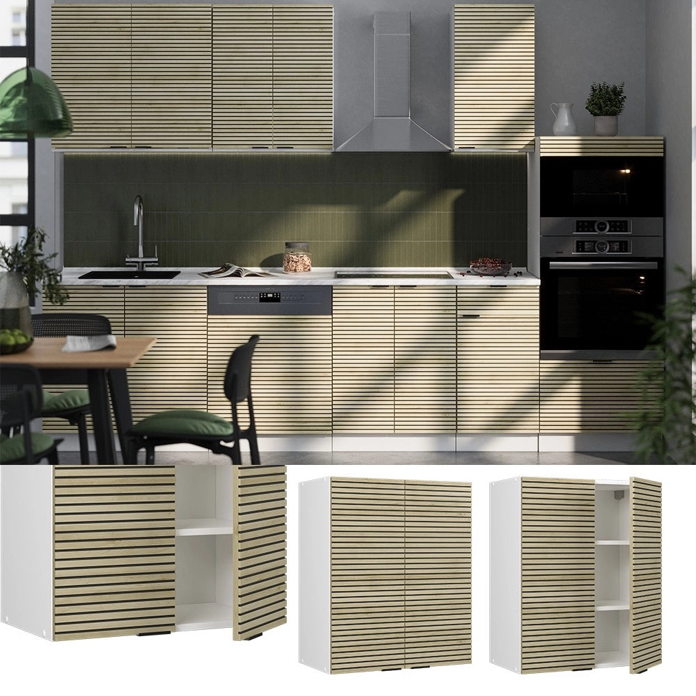 Pensile da cucina Fame-Line Pannello in quercia/Bianco 60 cm Vicco