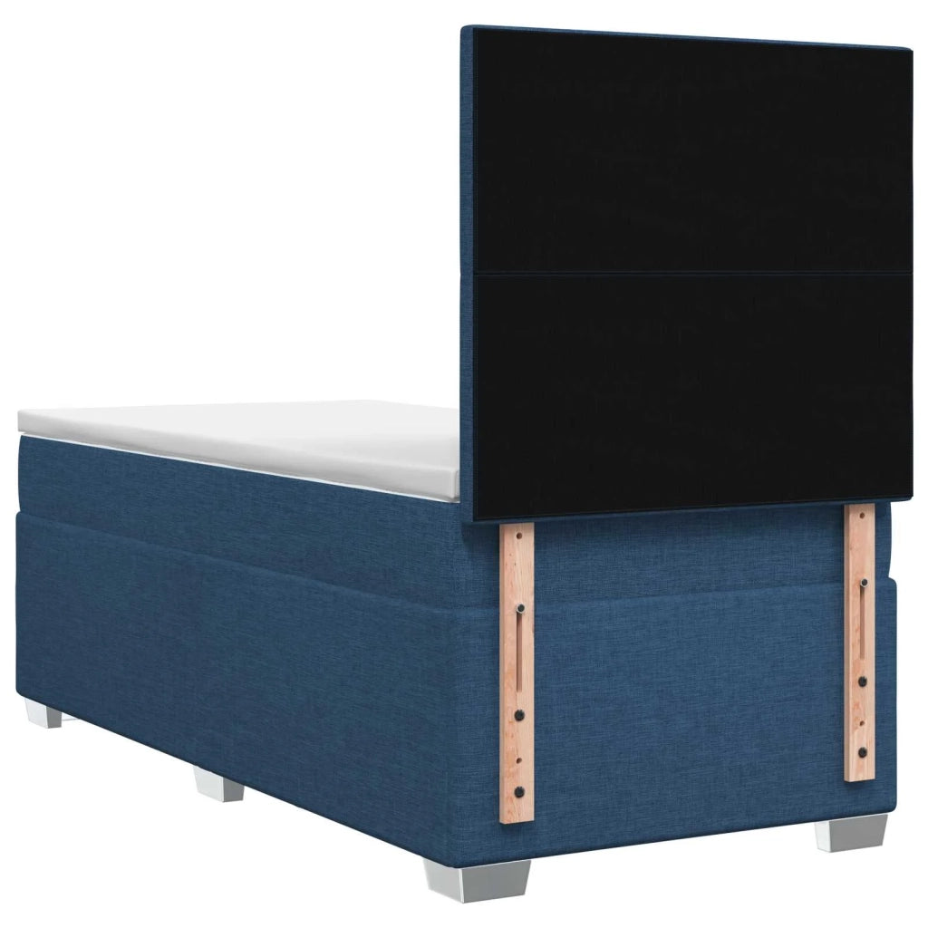 Letto box spring con materasso Blu 90 x 200 cm Tessuto 3453324