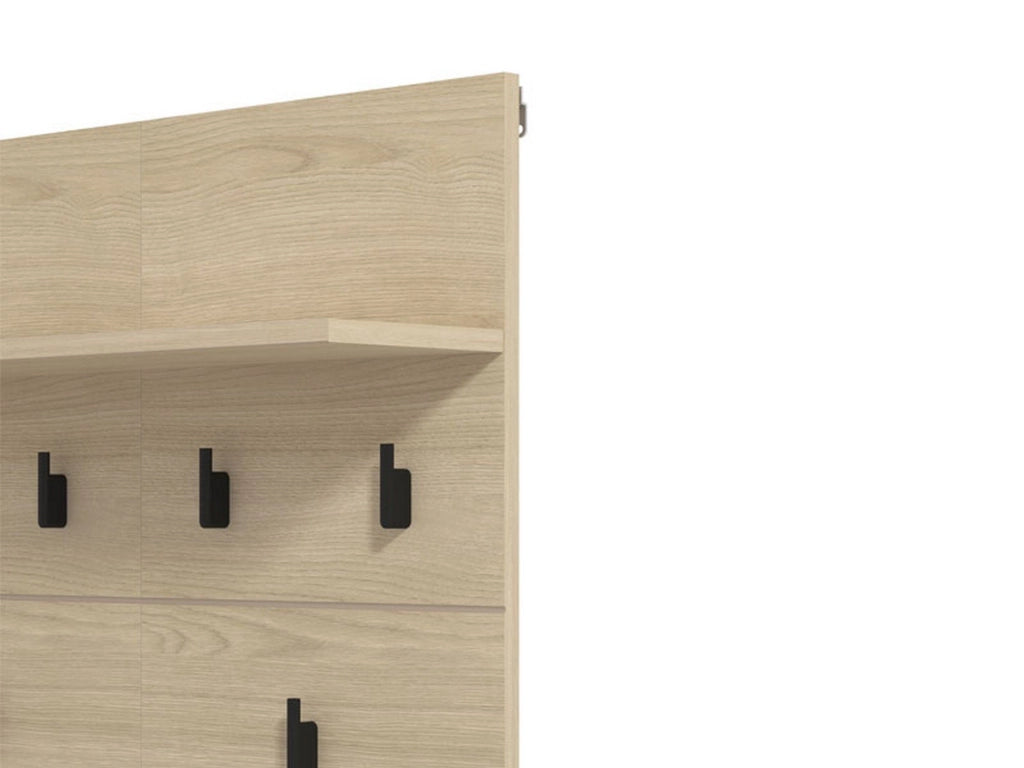 Navelli, Appendiabiti set Fissaggio a Muro Incluso, 115h cm Marrone Rovere