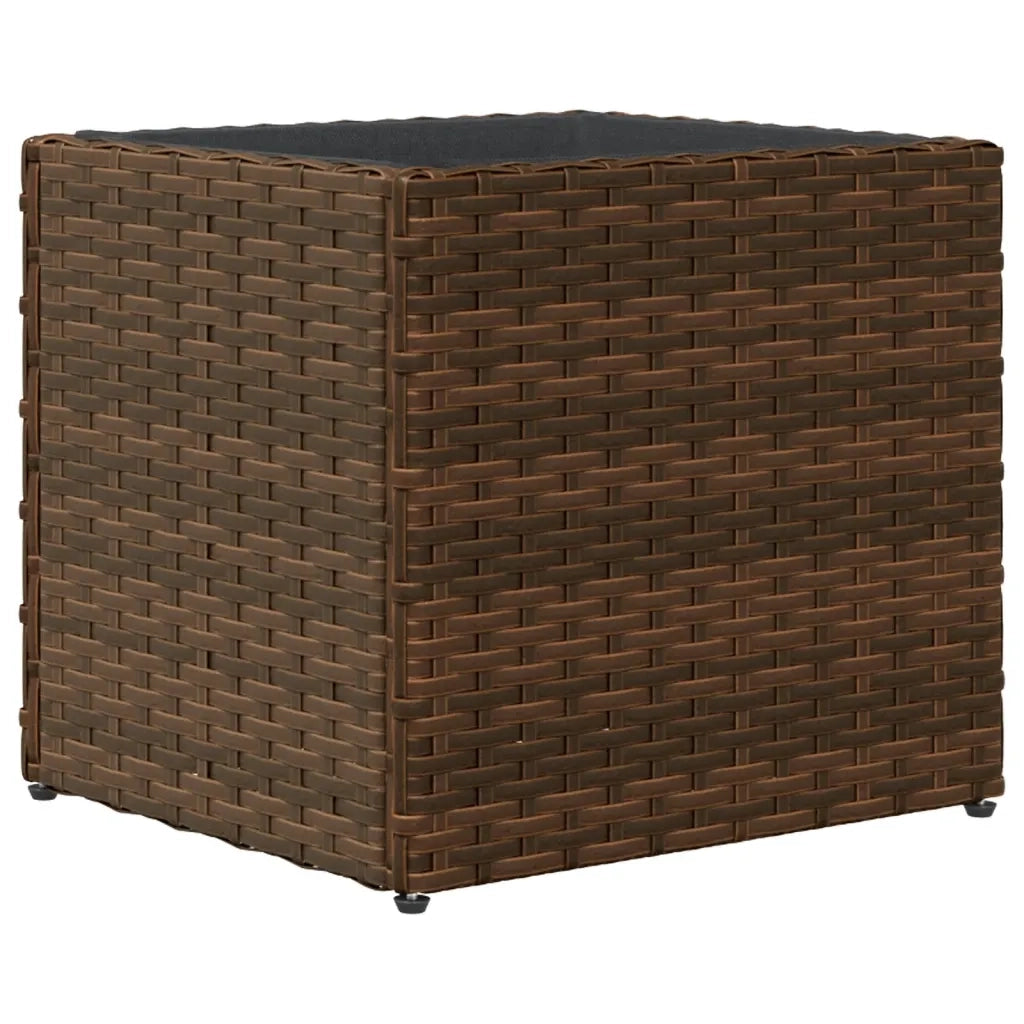 vidaXL Fioriera da Giardino Marrone 36x30x32 cm in Polyrattan