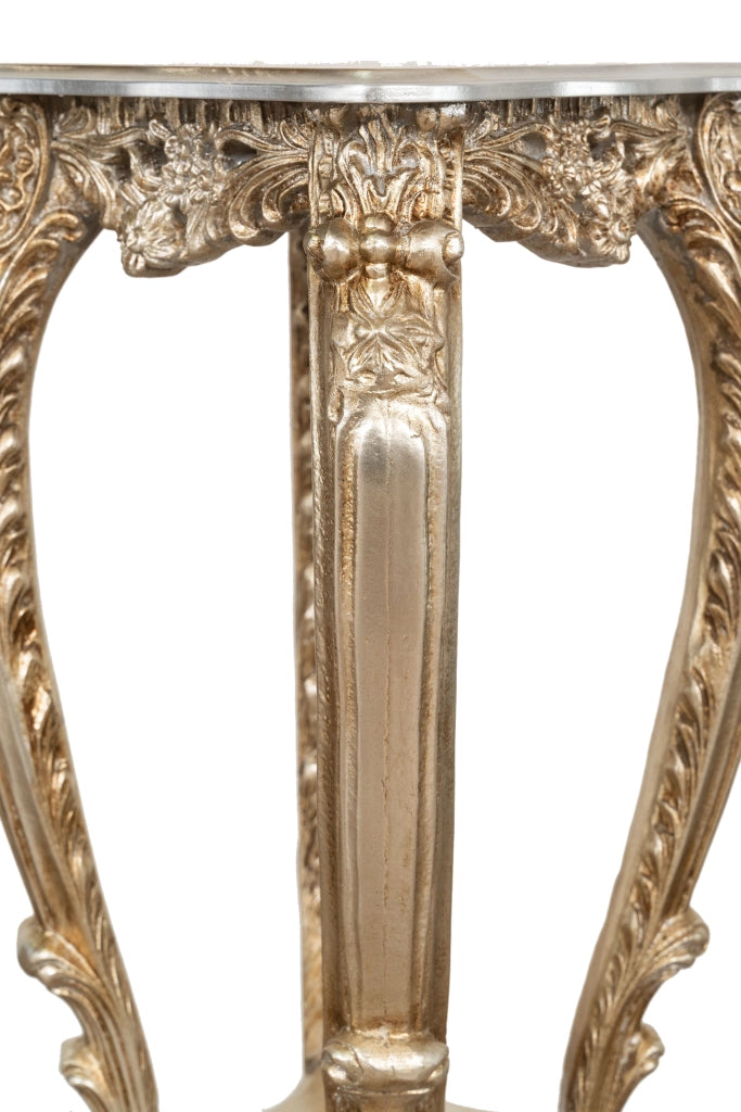 Biscottini PANCHETTO PORTAVASO IN FINITURA FOGLIA ARGENTO ANTICATO MADE IN ITALY Offerta