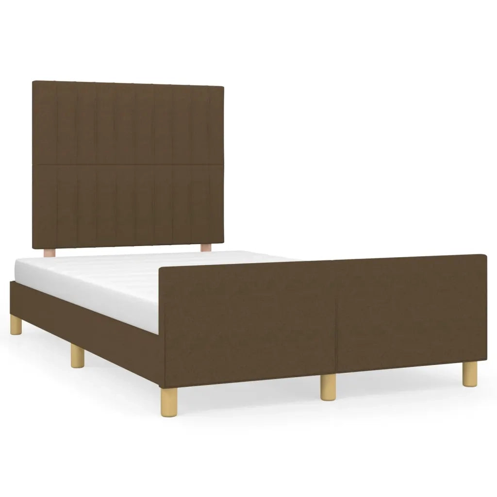 Giroletto senza Materasso Marrone Scuro 80x200 cm in Tessuto 3270530
