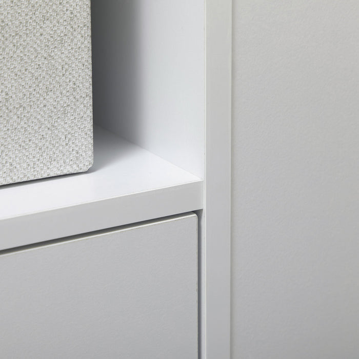 Carrello da Cucina con Armadietto e Ripiani Regolabili 75x39,5x88 cm Bianco