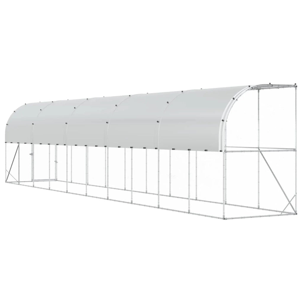 Gabbia per Polli Contro il Muro Argento 600 x 150 x 215 cm 3434724