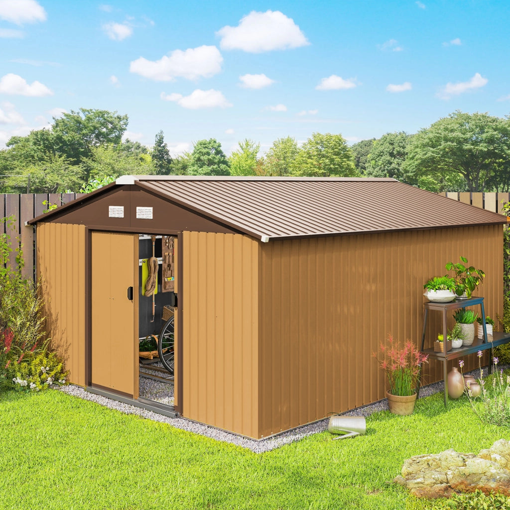 Casetta da giardino ¨C zephmum ¨C Acciaio Giallo 88x132x19