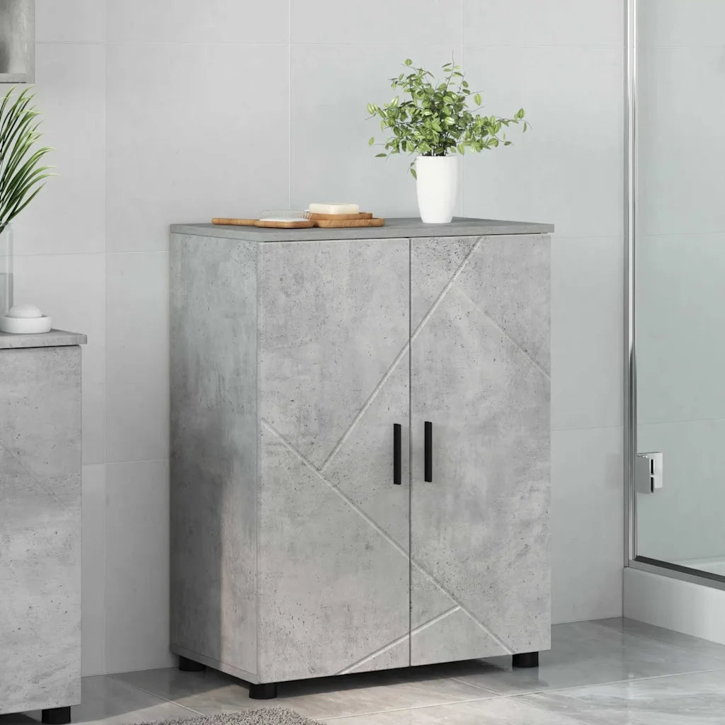 Mobile da Bagno Grigio cemento 60 x 35 x 80 cm 883307