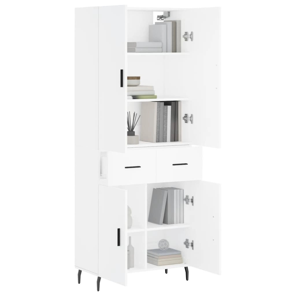 Credenza Bianca 69,5x34x180 cm in Legno Multistratocod mxl 77722