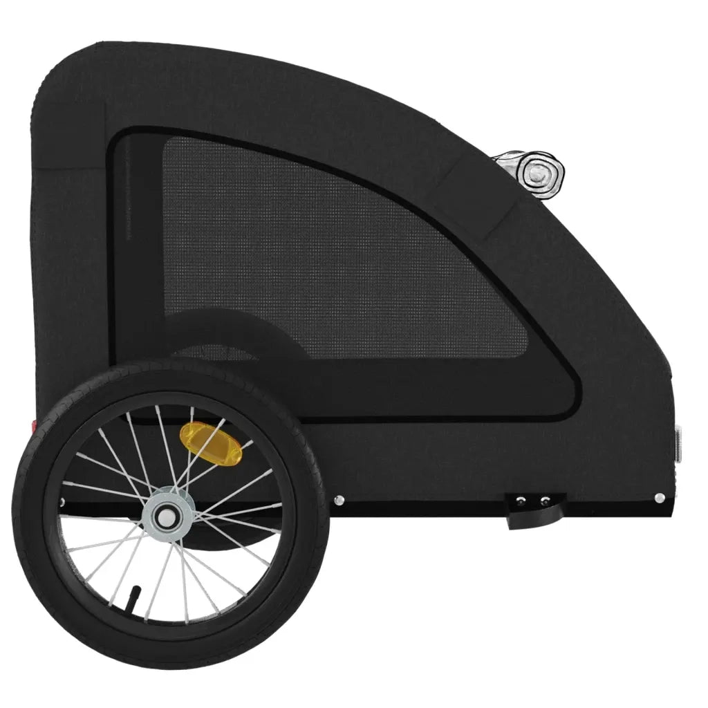 Rimorchio da Bici per Animali Nero Oxford e Ferro CFW6232330