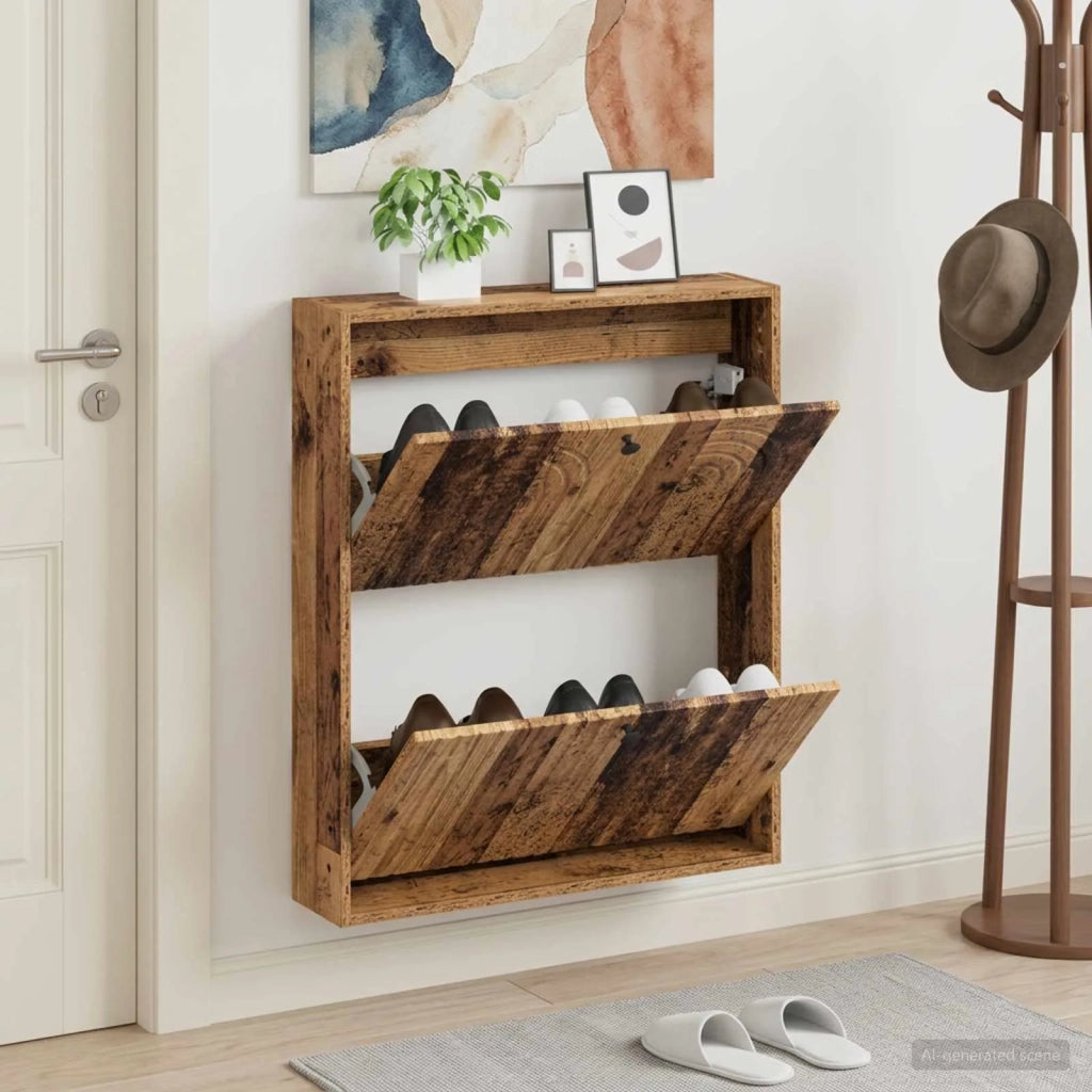 Mobiletto per Scarpe da Muro ALKMAAR 71 x 17 x 86 cm 896203