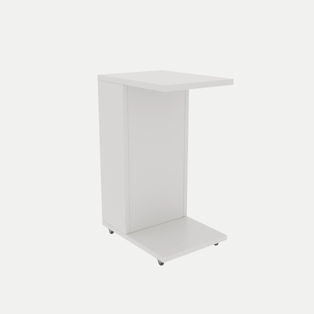 Tavolino laterale in legno "Filinta" - 30 x 40 x 63 cm - Bianco