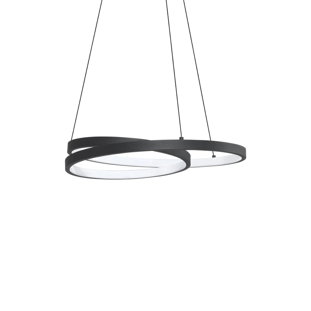 Lampada da soffitto Collezione OZ LED 38W luce calda 3000K nera Ideal Lux
