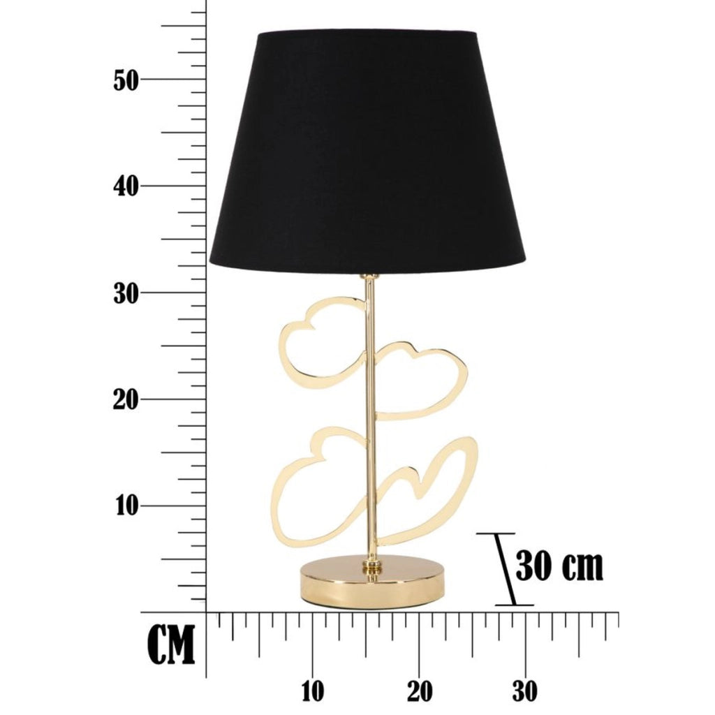 Lampada da Tavolo VKH126, Nero, Metallo, 30x30x54,5 cm