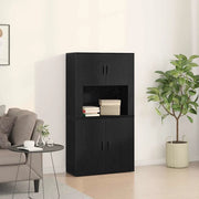 Credenza Rovere Nero 80 x 33 x 150 cm Legno multistrato 3334338
