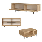Odolo, set Mobili da Soggiorno Modulabile, Beige