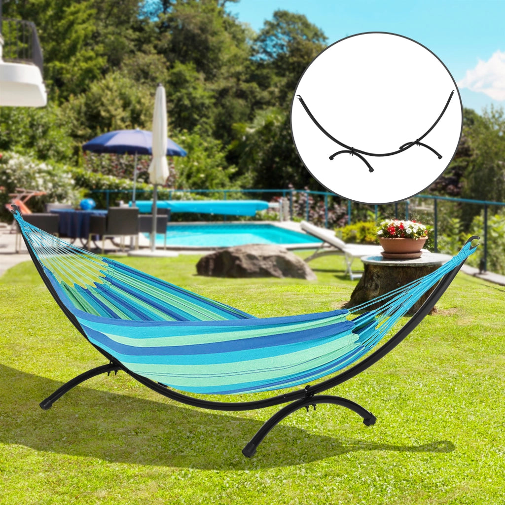 Supporto per Amaca da Giardino ¨C Xylo ¨C Acciaio Nero 300x90x100cm