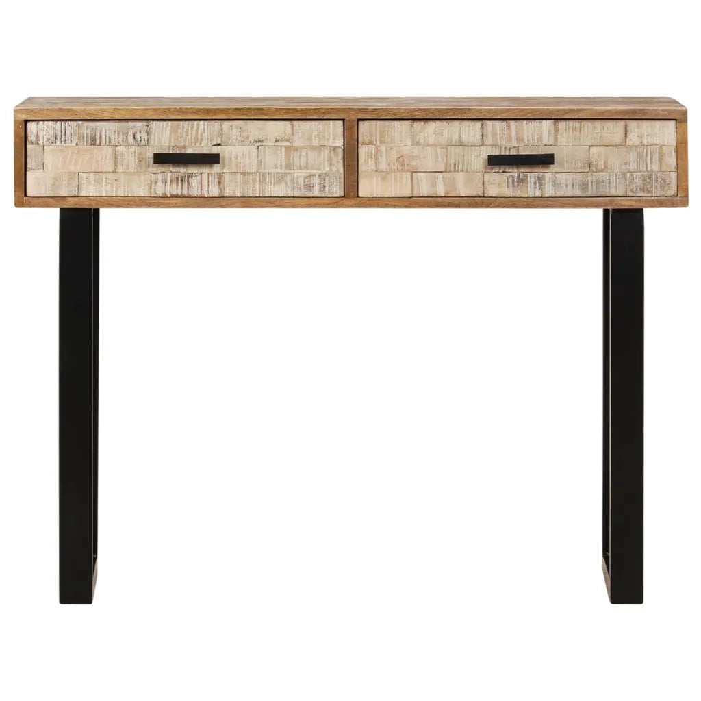 Tavolo Consolle 100x30x75 cm in Legno Massello di Mango cod mxl 18678