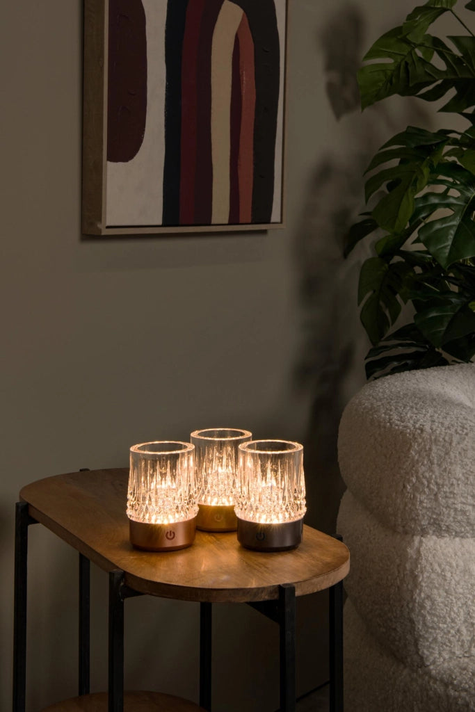 Lampada da tavolo LED LILI Lucide oro acrilico