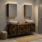 Set di Armadi da Bagno 5 pcs Rovere Fumo Legno ingegnerizzato 3406475