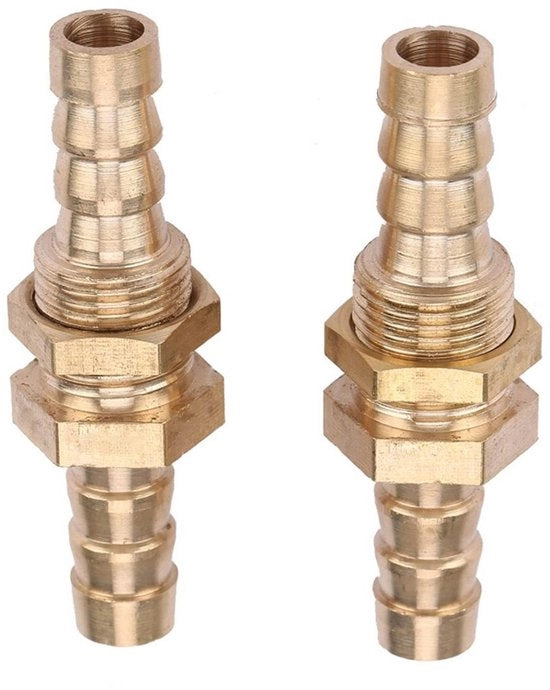 Fitting a Barb 6 mm - Fitting a Schot in Rame - Connettore - Connettore a Barb - Fitting a Slang a Barb - Duraturo - Installazione Facile - Fitting a Bulkhead