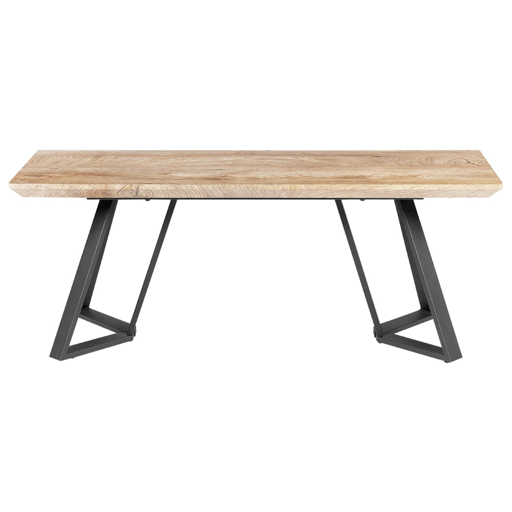 Panca in legno chiaro e nero 120 cm MDF stile tradizionale scandinavo camera da letto corridoio