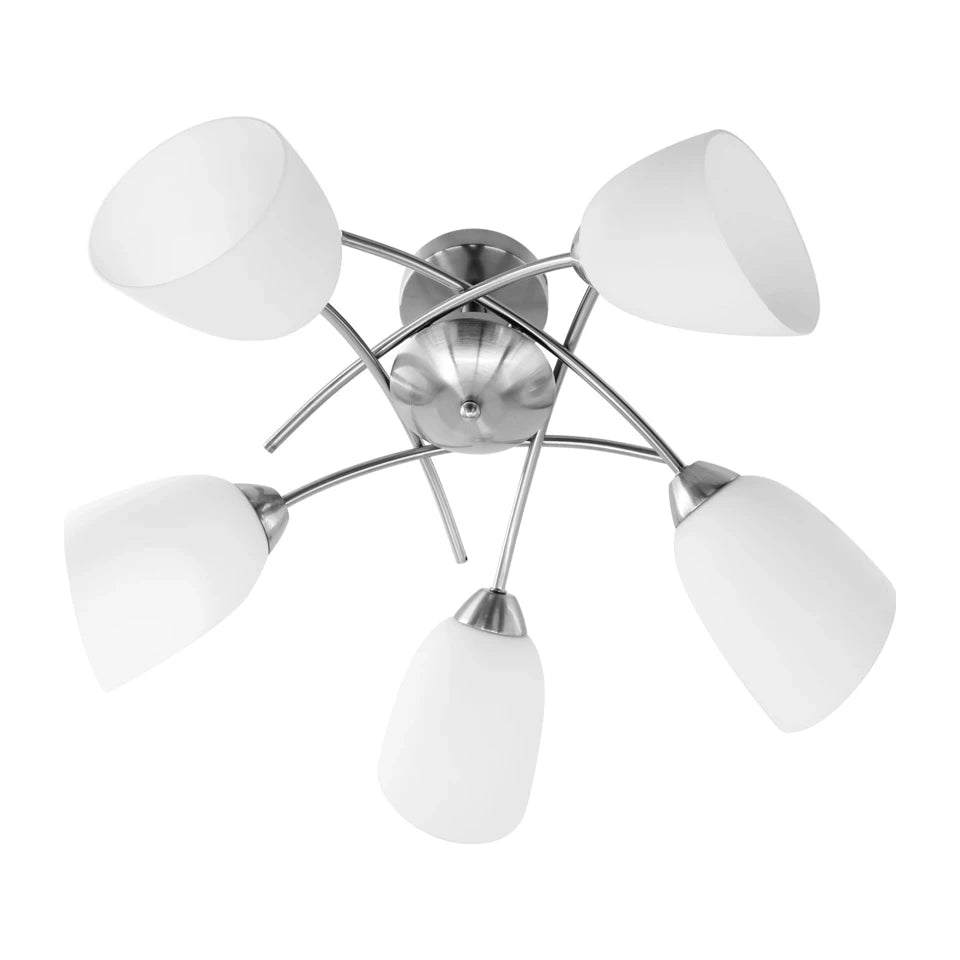 Lampadario a sospensione Activejet Classic NIKITA in nichel 5xE27 per soggiorno