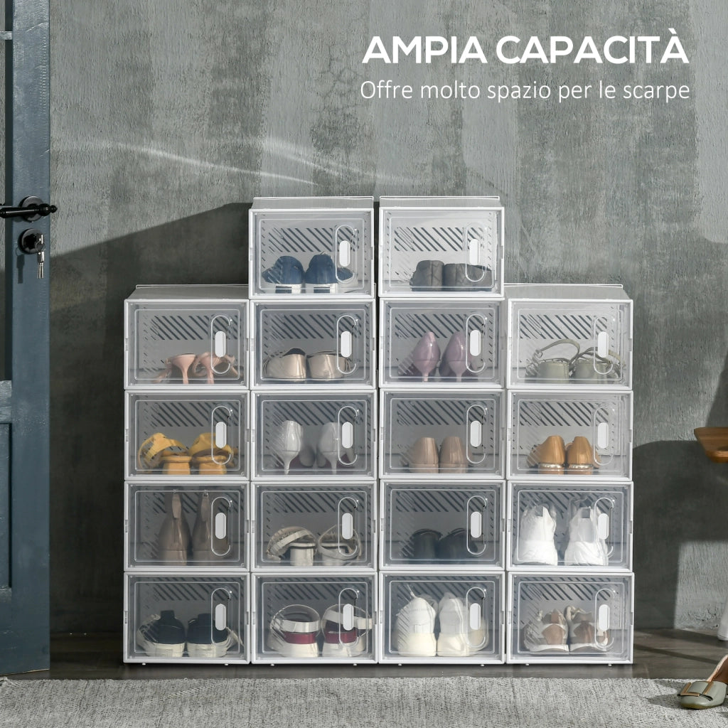 Mobile Scarpiera Rettangolare ¨C Zephmum ¨C Plastica PP 18 Box 25x35x19 cm