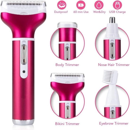 Rasoio per donne 4 in 1 - Trimmer per donne senza fili 

Modello: 
Specifica tecnica: