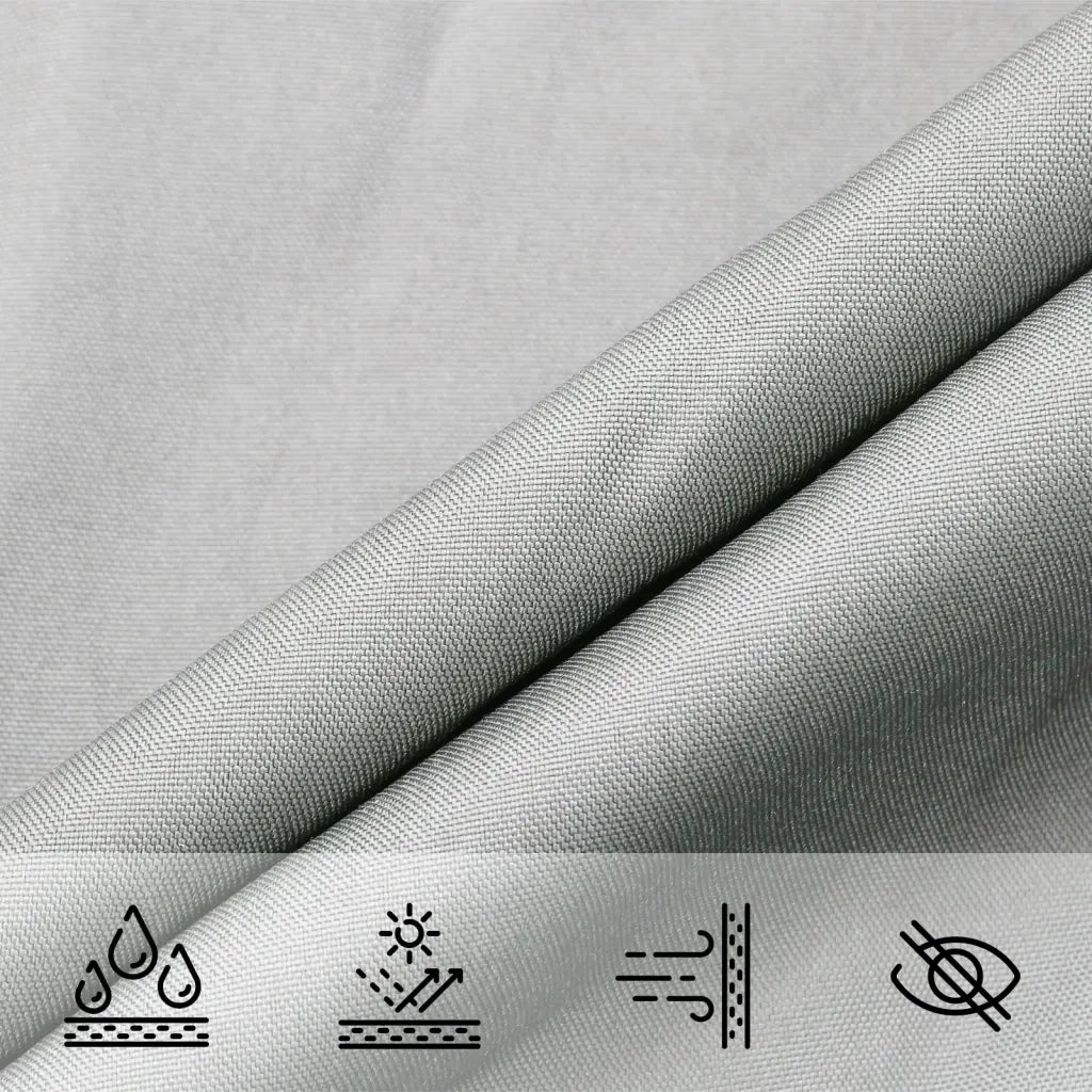 Vela Parasole | Telo Ombra | Vela da ombra Grigio Chiaro 3x4x5 m 100% Poliestere Oxford