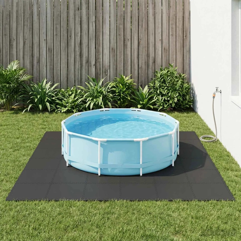 Tappetino per piscina 12 pcs Nero 4,32 m² Schiuma EVA 3433288