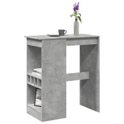 Tavolo Bar con Rastrelliera Grigio 90x47,5x103,5 cm Multistrato 854340